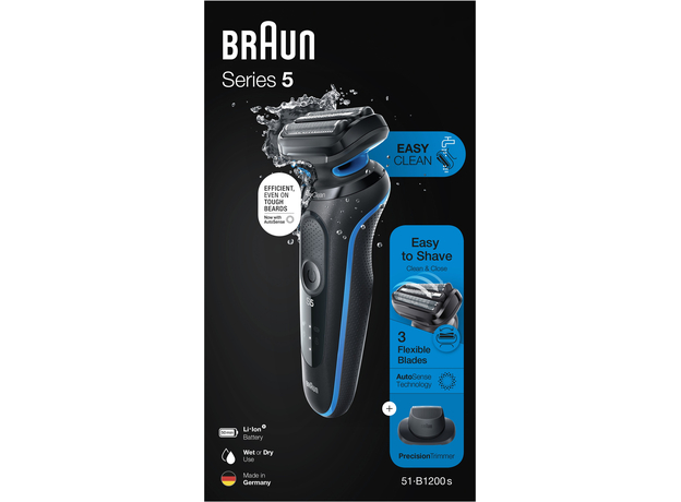 Электробритва Braun Series 5 51-B1200s с точным триммером, синяя (4210201432630) - изображение 4
