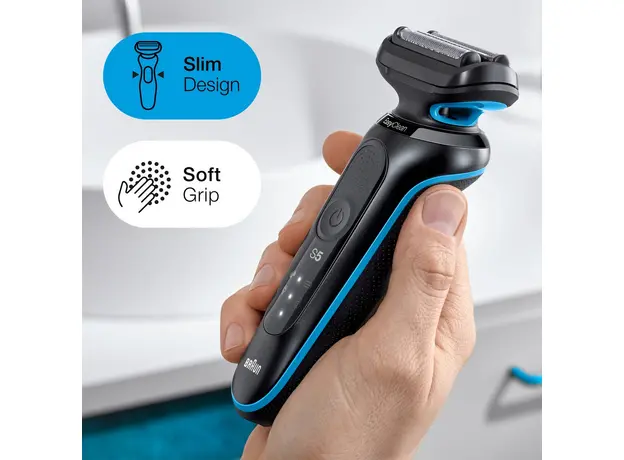 Электробритва Braun Series 5 51-B1200s с точным триммером, синяя (4210201432630) - изображение 6