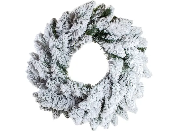 Венок Новогодько (YES! Fun) Альпийский заснеженный 70 см Белый (4820079036078) 