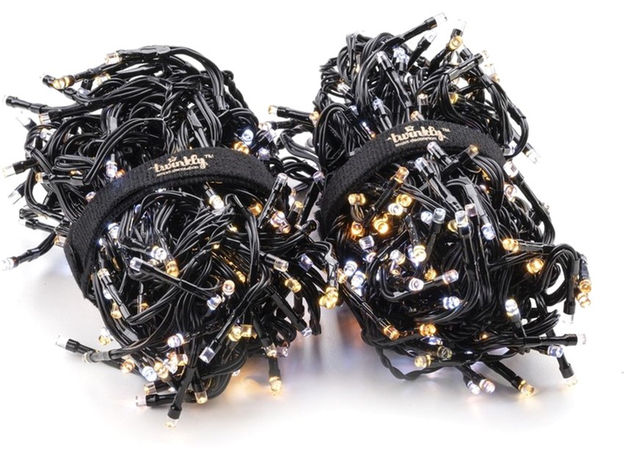 Светодиодная Smart LED гирлянда Twinkly Cluster AWW 400, BT+WiFi, Gen II, IP44 кабель черный (TWC400GOP-BEU) - изображение 5