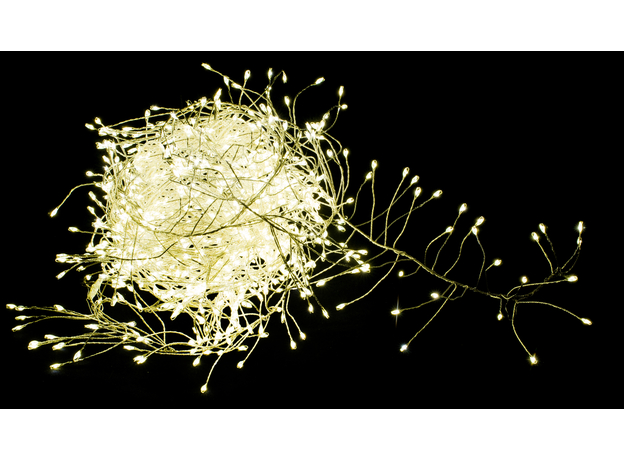 Светодиодная гирлянда-кластер Luca Lighting Серебряная струна теплый белый 14 м (8718861852837) 