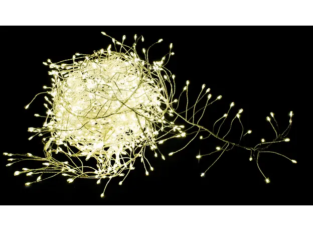 Светодиодная гирлянда-кластер Luca Lighting Серебряная струна теплый белый 14 м (8718861852837) 