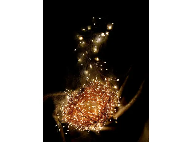 Светодиодная гирлянда-кластер Luca Lighting Медная струна Теплый белый 8 м (8718861852844) - изображение 2