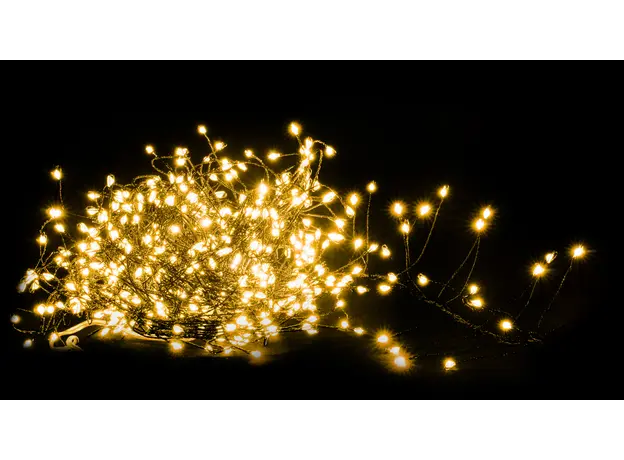 Светодиодная гирлянда-кластер Luca Lighting Черная струна теплый белый 8 м (8718861852905) 