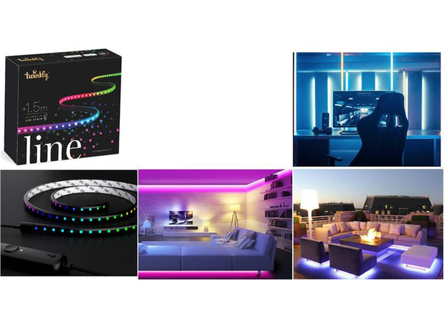 Светодиодная Smart LED гирлянда Twinkly Line RGB, подсветка, Gen II, IP20, длина 1.5 м (TWL100STW-BEU) - изображение 2