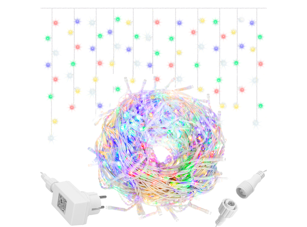 Гирлянда бахрома уличная (наружная) Springos 20 м 500 LED + Flash (CL0519) Mix - изображение 7