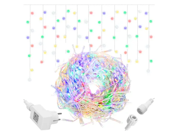 Гирлянда бахрома уличная (наружная) Springos 20 м 500 LED + Flash (CL0519) Mix - изображение 7