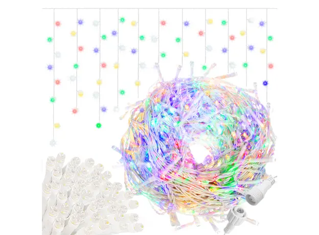 Гирлянда бахрома уличная (наружная) Springos 20 м 500 LED + Flash (CL0519) Mix - изображение 8