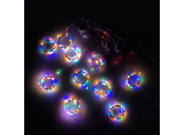 Светодиодная гирлянда Новогодько 280 LED, Многоцветная, 3х2.8 м, статическое свечение (974224) (4820253267892) 