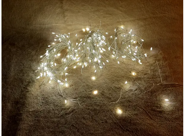 Светодиодная гирлянда Luca Lighting Серебряная струна 20 м Теплый белый (8718861852684) - изображение 2