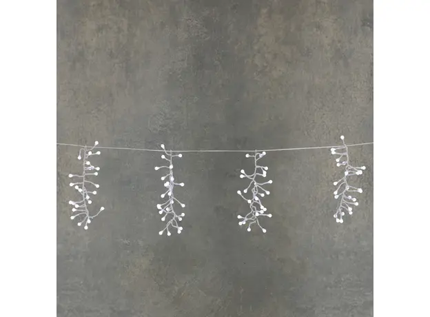 Светодиодная гирлянда Luca Lighting Белая бахрома холодный белый 12.2 м (8718861852387) - изображение 2