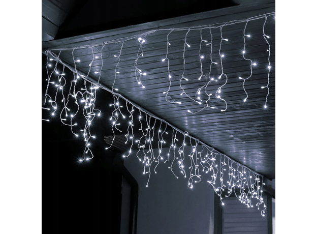 Гирлянда Springos бахрома уличная 12 м 300 Led холодный белый (CL300) - изображение 4