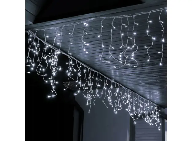 Гирлянда Springos бахрома уличная 12 м 300 Led холодный белый (CL300) - изображение 4