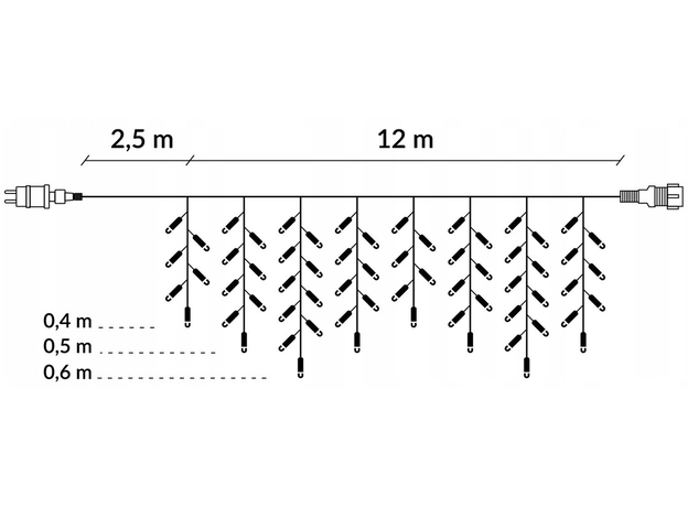 Гирлянда Springos бахрома уличная 12 м 300 Led холодный белый (CL300) - изображение 10