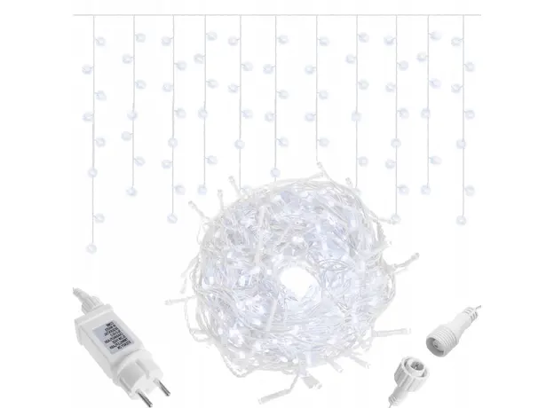 Гирлянда Springos бахрома уличная 12 м 300 Led холодный белый (CL300) - изображение 7