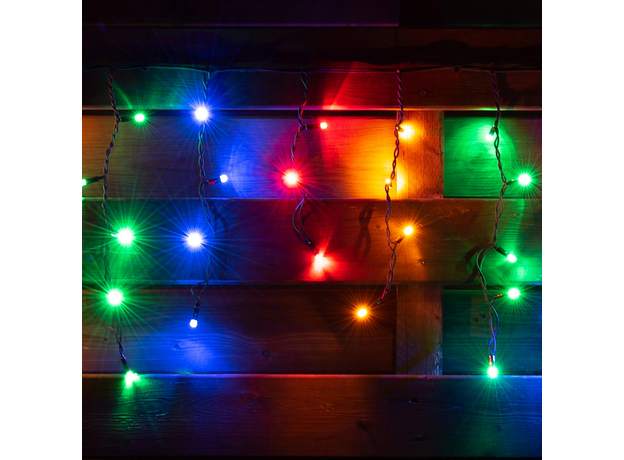 Электрогирлянда Новогодько Бахрома 80 LED IP65 5.5 м Черная (801194) (5056574407078) 