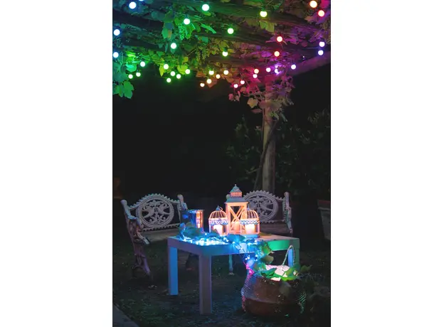 Светодиодная Smart LED гирлянда Twinkly Strings RGBW 250, BT+WiFi, Gen II, IP44, кабель бесцветный (TWS250SPP-TEU) - изображение 11