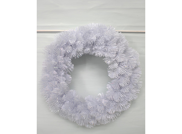 Венок Triumph Tree Icelandic iridescent декоративный 60 см Белый (8712799297562) - изображение 2