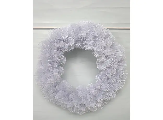 Венок Triumph Tree Icelandic iridescent декоративный 60 см Белый (8712799297562) - изображение 2