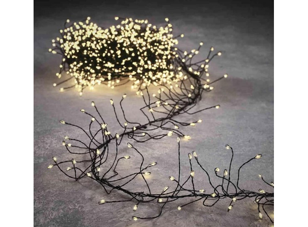 Светодиодная гирлянда-кластер Luca Lighting Черная струна теплый белый 11 м (8718861852912) 