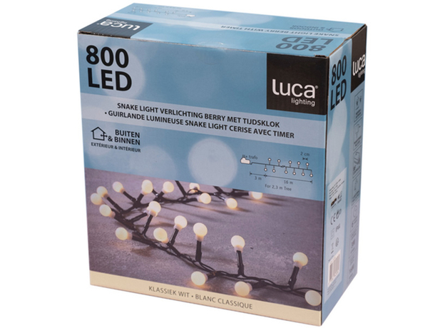 Светодиодная гирлянда Luca Lighting Змейка теплый белый 19 м (8718861843064) - изображение 6