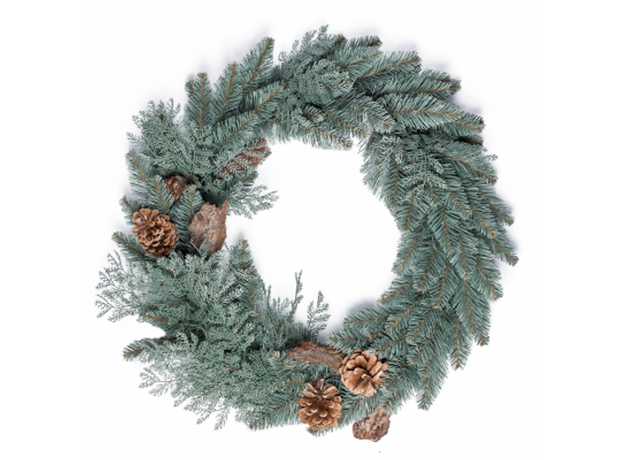 Рождественский венок YES! Fun Монблан 50 см голубой (904406) (4820079044066) 