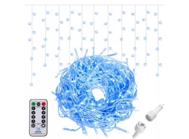 Гирлянда бахрома уличная (наружная) Springos 12 м 300 LED Pilot CL306 Blue 6 отзывов - изображение 3