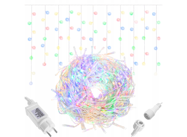 Гирлянда Springos бахрома уличная 12 м 300 Led разноцветная (CL303) - изображение 6