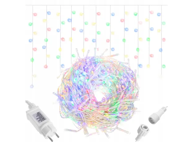 Гирлянда Springos бахрома уличная 12 м 300 Led разноцветная (CL303) - изображение 6