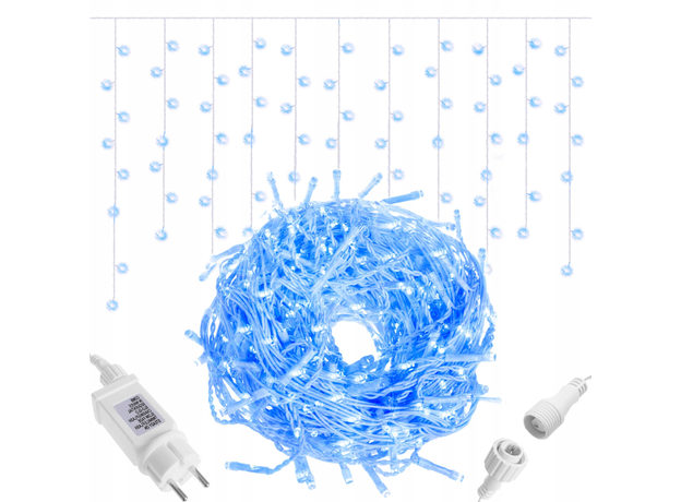 Гирлянда бахрома уличная (наружная) Springos 12 м 300 Led CL302 Blue - изображение 7