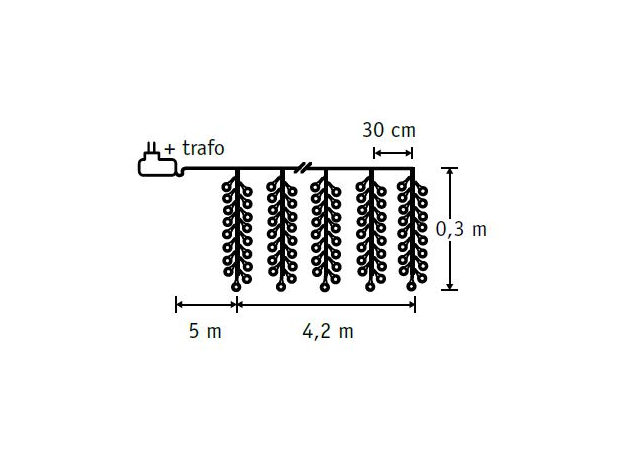 Светодиодная гирлянда Luca Lighting Цветная бахрома мультицветный 9.2 м (8718861852417) - изображение 3