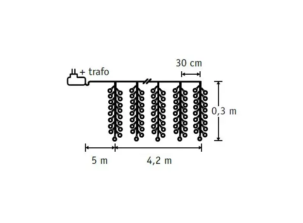 Светодиодная гирлянда Luca Lighting Цветная бахрома мультицветный 9.2 м (8718861852417) - изображение 3