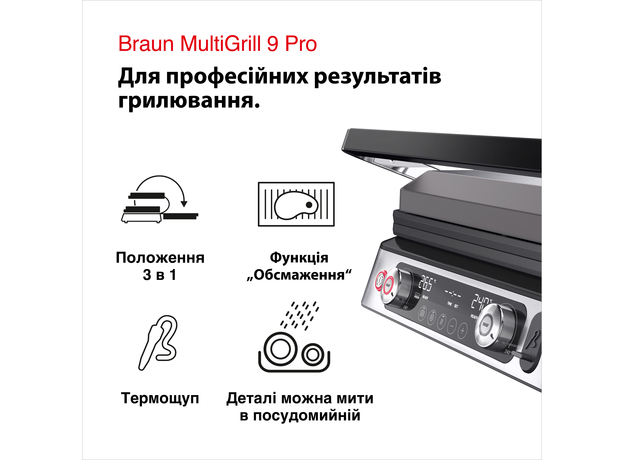 Контактный гриль (прижимной) BRAUN MultiGrill 9 Pro CG9167 - изображение 18