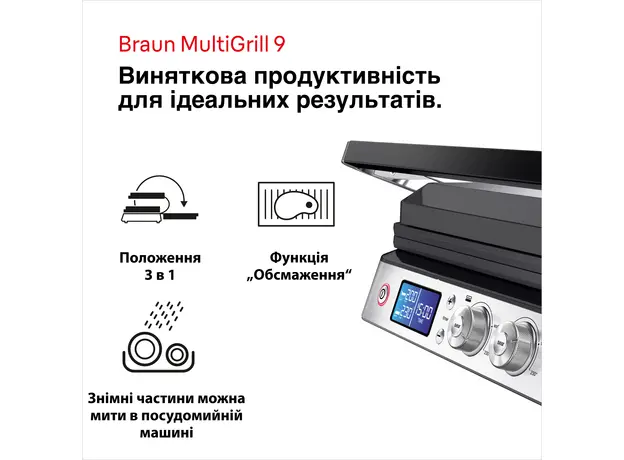 Контактный гриль (прижимной) BRAUN MultiGrill 9 CG9040 - изображение 10