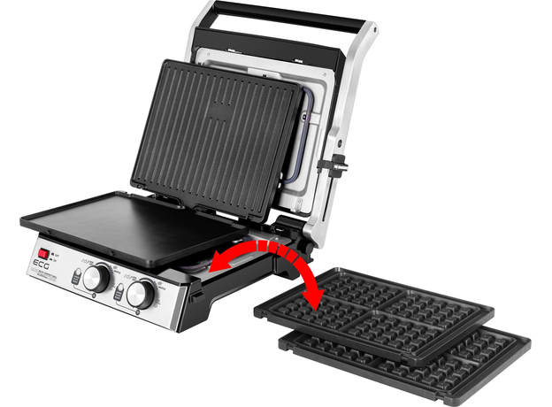 Контактный гриль (прижимной) ECG Kg 2033 Duo Grill & Waffle - изображение 21