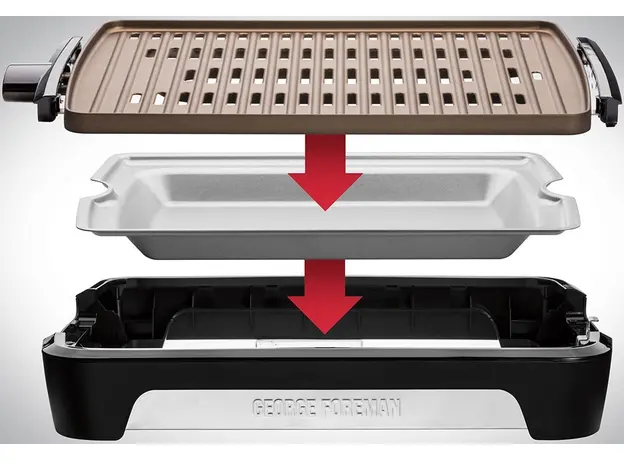 Гриль-барбекю George Foreman Smokeless BBQ Grill Large 25850-56 черный - изображение 2