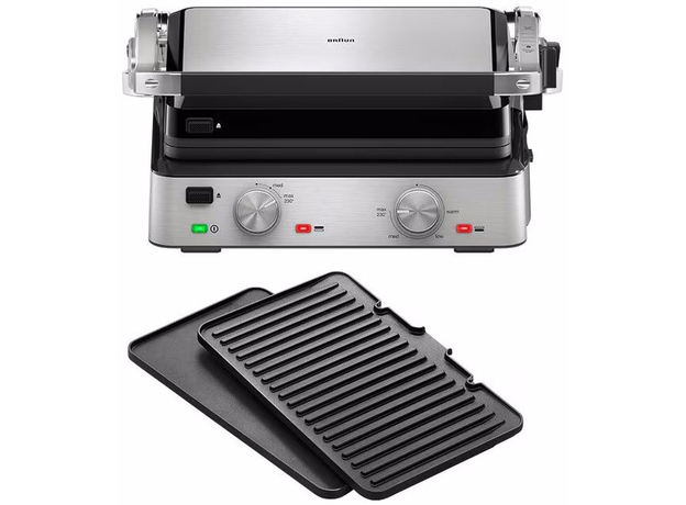 Контактный гриль (прижимной) Braun MultiGrill 7 Contact grill CG 7020 нержавейка - изображение 3