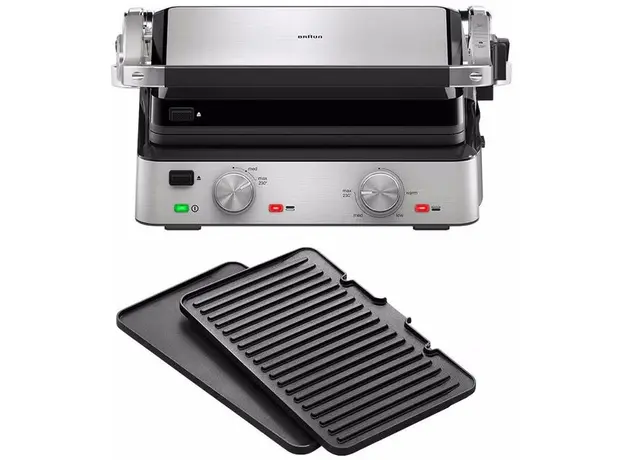 Контактный гриль (прижимной) Braun MultiGrill 7 Contact grill CG 7020 нержавейка - изображение 3