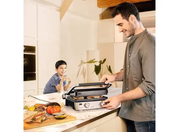 Контактный гриль (прижимной) Braun MultiGrill 7 Contact grill CG 7020 нержавейка - изображение 6