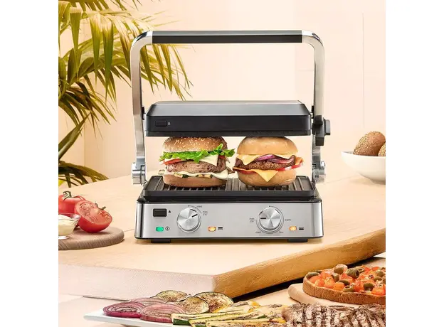 Контактный гриль (прижимной) Braun MultiGrill 7 Contact grill CG 7020 нержавейка - изображение 8