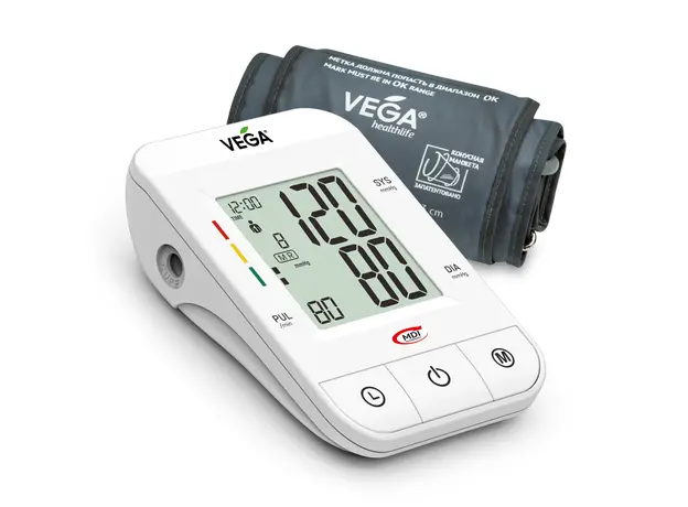 Тонометр автоматический VEGA VA-340 с индикатором аритмии, большая манжета 