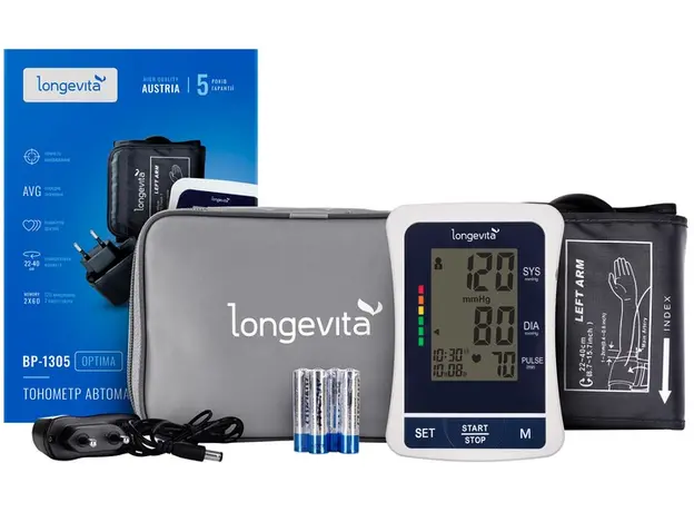 Тонометр LONGEVITA BP-1305 для измерения артериального давления на плече - изображение 3