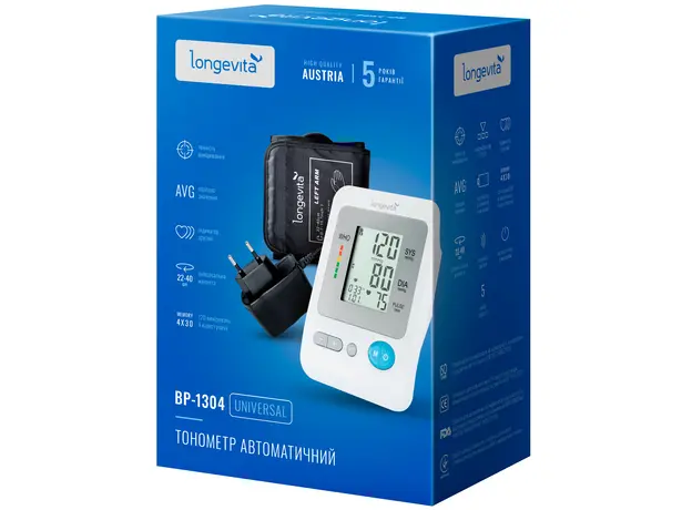 Тонометр автоматический  LONGEVITA BP-1304 для измерения артериального давления на плече - изображение 11