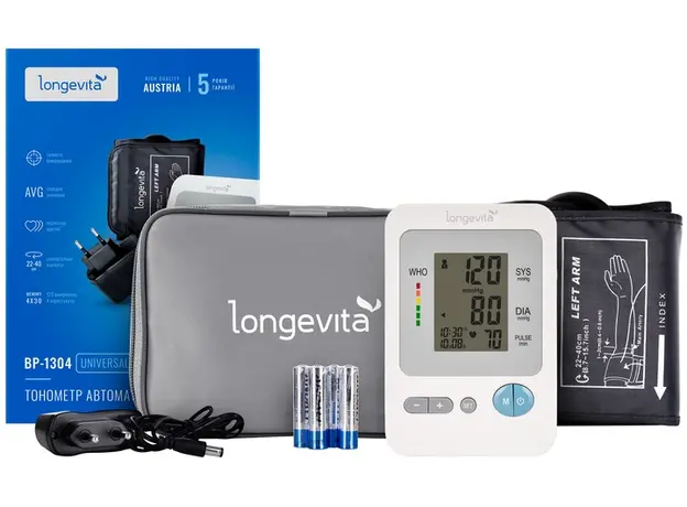 Тонометр автоматический  LONGEVITA BP-1304 для измерения артериального давления на плече - изображение 7