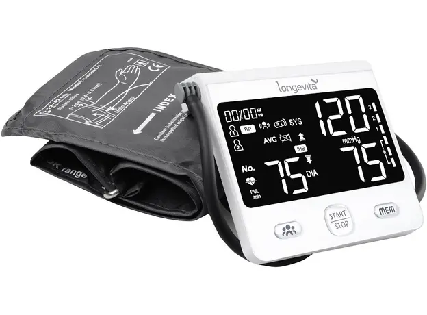 Тонометр автоматический LONGEVITA DBP-6175 с голосовым ассистентом, большая манжета 