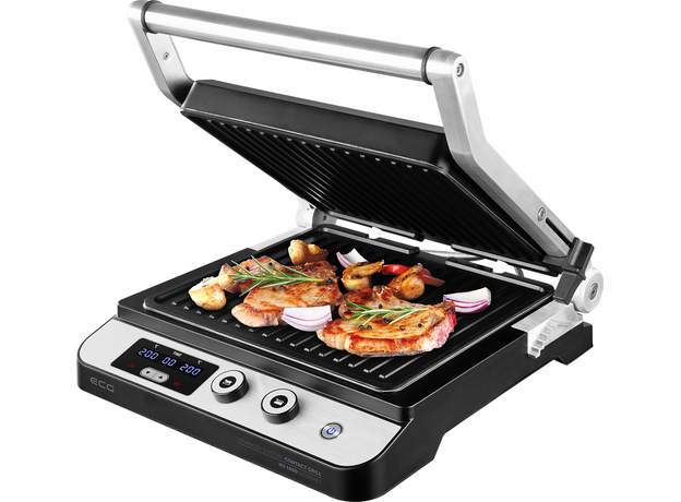 Контактный гриль (прижимной) ECG KG 1000 Gourmet нержавейка - изображение 16