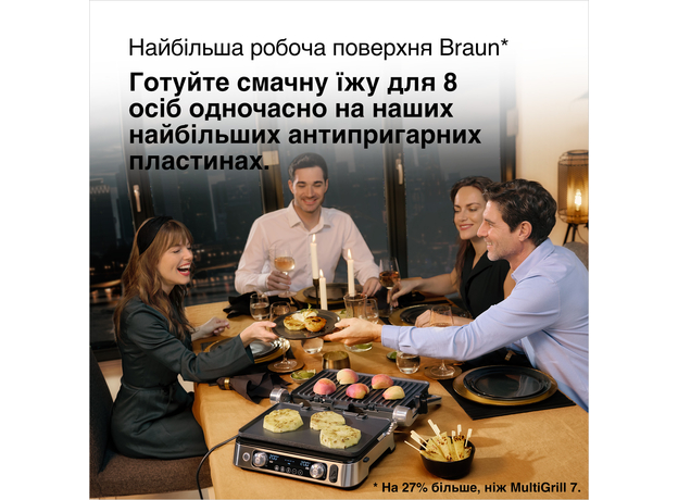 Контактный гриль (прижимной) Braun MultiGrill 9 Pro Contact grill CG 9160 нержавейка - изображение 16