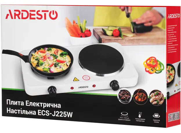 Настольная плита электрическая Ardesto ECS-J225W двухконфорочная - изображение 6