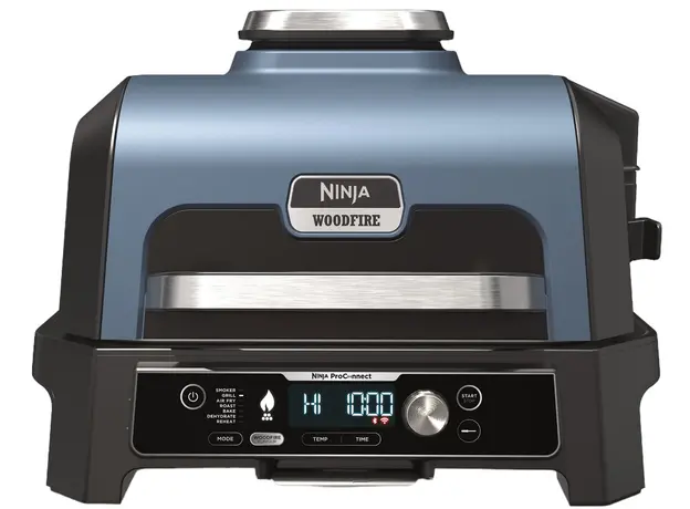 Гриль кухонный Ninja Woodfire Pro Connect XL Electric BBQ Grill & Smoker OG901 синий 