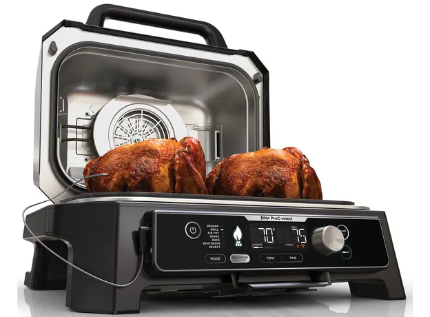 Гриль кухонный Ninja Woodfire Pro Connect XL Electric BBQ Grill & Smoker OG901 синий - изображение 18